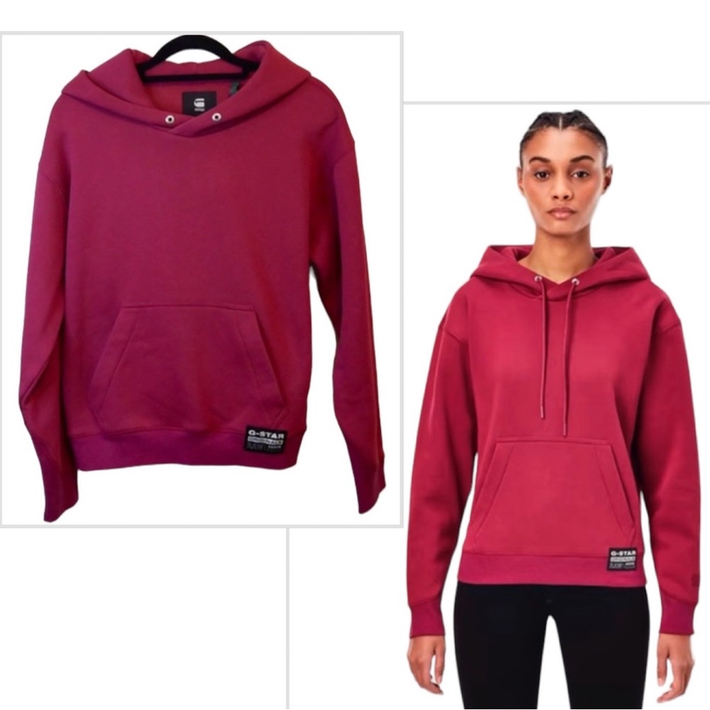 G-Star RAW Premium Core Hoodie pullover in dark finch color